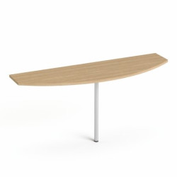 Prídavný stôl, s oblúkom, sivá kovová noha, 50x160 cm, MAYAH "Freedom SV-50", jaseò
