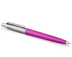 Gu¾ôèkové pero, 0,7 mm, strieborný klip, ružové telo pera, PARKER, "Royal Jotter Originals", modré