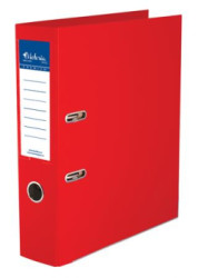 Pákový šanón, 75 mm, A4, PP/PP, s ochranným spodným kovaním, VICTORIA OFFICE „Premium“, červený