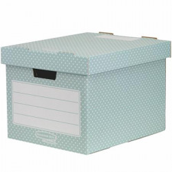 lon box, kartnov, 33,3x28,5x39 cm FELLOWES, "Style", zelen-biela