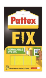 Lepiaci pásik, obojstranný, odstránite¾ný, 20 x 40 mm, HENKEL "Pattex Fix"
