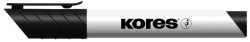 Popisovaè na biele a flipchartové tabule, 1-3 mm, kuže¾ový hrot, KORES "K-Marker", èierny