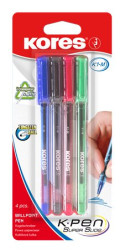 Gukov pero, 1,0 mm, s vrchnkom, trojhrann tvar, KORES "K1-M", mix farieb
