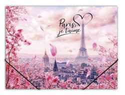 Doska s gumikou, 15 mm, PP, A4, PANTA PLAST "Take me to Paris"