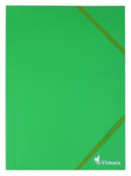 Doska s gumičkou, 15 mm, PP, A4, VICTORIA OFFICE, zelené