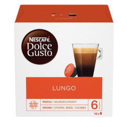 Kávové kapsule, 16 ks,  NESCAFÉ DOLCE GUSTO "Caffé Lungo"
