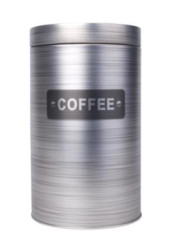 Dóza na kávu, kovová, so vzorom, 11x18 cm