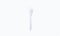 Vidlička, plastová, znovu použiteľná, 18,5 cm, 50 ks "Venus", biela