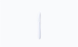 Nôž, plastový, znovu použiteľný, 18,5 cm, 50 ks "Venus", biela