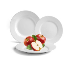 Plytký tanier, biela, 25 cm, 24-kusový set, "GastroLine"