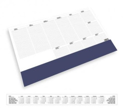 Podložka pod stôl. 576x407 mm, s týždenným plánovačom, TOPTIMER "T110", modrá