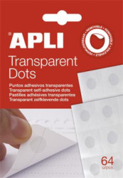 Lepiace bodky, odnímate¾né, APLI "Transparent Dots", priesvitné