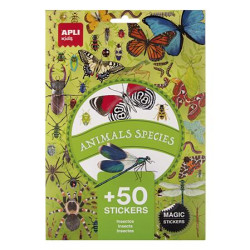 Nlepky, znova pouiten, 50 ks, APLI Kids "Stickers", hmyz