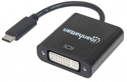 Adaptr, USB-C-DVI konektor, MANHATTAN