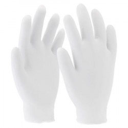 Ochranné rukavice, jednorazové, latex, veľkosť: M/8, nepudrované