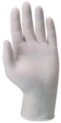 Ochranné rukavice, jednorazové, latex, veľkosť: M/8, pudrované