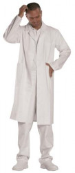 Plášť, pánsky, dlhý rukáv, 100% bavlna, veľkosť: 46, biely
