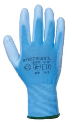 Montážne rukavice, na dlani namoèené do polyuretánu, ve¾kos�: 8, modré