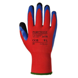 Ochranné rukavice, latexové, XL, "Duo-Flex", èerveno-modrá