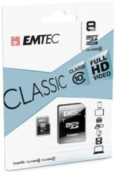 Pamä�ová karta, microSD, 8GB, 20/12 MB/s, EMTEC "Classic"