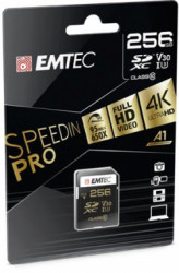 Pamäťová karta, SDXC, 256GB, UHS-I/U3/V30, 95/85 MB/s, EMTEC "SpeedIN"