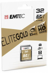 Pamäťová karta, SDHC, 32GB, UHS-I/U1, 85/20 MB/s, EMTEC "Elite Gold"