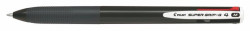 Gukov pero, 0,27 mm, stlac mechanizmus, ierne, PILOT "Super Grip G", 4-farebn