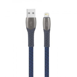 USB kábel, USB-Lightning (Apple), 1,2m, RIVACASE "PS6101", modrá
