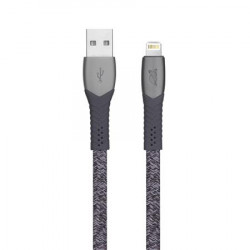 USB kábel, USB-Lightning (Apple), 1,2m, RIVACASE "PS6101", sivá