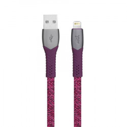 USB kábel, USB-Lightning (Apple), 1,2m, RIVACASE "PS6101", červená
