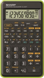 Kalkulačka, vedecká, 146 funkcií, SHARP "EL-501TBGR", čierna-zelená