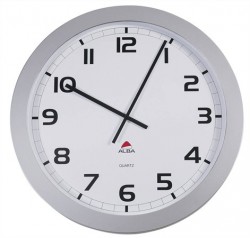 Nástenné hodiny, 60 cm, ALBA "Giant", sivé 