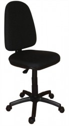 Kancelárska stolička, čalúnená, čierny podstavec, "Golf", čierna