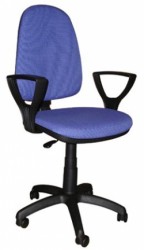 Kancelárska stolička, textilné čalúnenie, LX opierky rúk,  "Megane", modrá