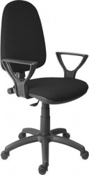 Kancelárska stolička, čalúnená, LX opierky rúk, "Megane", čierna