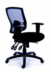 Kancelárska stolièka, opierky, èalúnená, chrómový podstavec, MaYAH "Creative", èierna