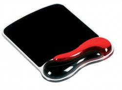 Podložka pod myš s gélovou opierkou zápästia, KENSINGTON „DuoGel”, čierna-červená