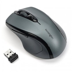 Myš, bezdrôtová, optická, stredná veľkosť, USB, KENSINGTON "Pro Fit", sivá