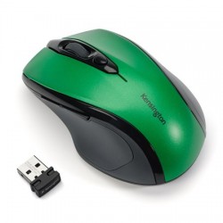 Myš, bezdrôtová, optická, stredná veľkosť, USB, KENSINGTON "Pro Fit", zelená