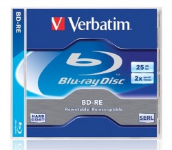 BD-RE BluRay disk, prepisovate¾ný, 25GB, 1-2x, 1 ks, klasický obal, VERBATIM