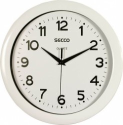Nástenné hodiny, 28,5 cm, SECCO, biela
