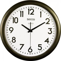 Nástenné hodiny, 39,5 cm, SECCO, čierny rám
