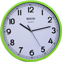 Nástenné hodiny, 29,5 cm, SECCO, zelený rám