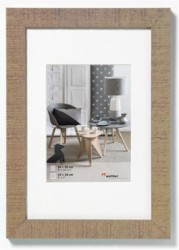 Obrazový rám, drevený, 10x15 cm, "Home"  hnedý