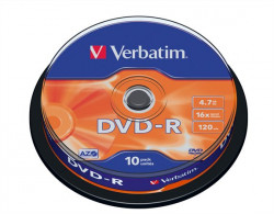 DVD-R VERBAT cake/10ks 4,7GB 