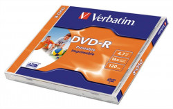 DVD-R 4,7 GB, 16x, iroko potlaiten, matn, VERBATIM