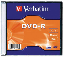 DVD-R VERBAT slim/1ks 4,7GB