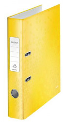 Pákový šanón, 52 mm, A4, kartón, LEITZ "180 Wow", žltá