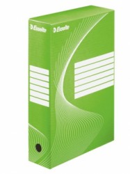 Archívny box, A4, 80 mm, kartón, ESSELTE "Boxycolor", zelený