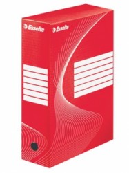 Archívny box, A4, 100 mm, kartón, ESSELTE "Boxycolor", červený
